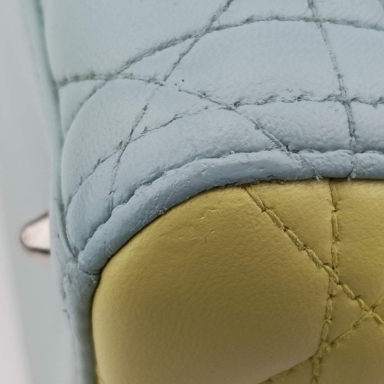 Lady Dior Pink×Blue×Yellow lambskin 05-MA-0113レディディオール ピンク×ブルー×イエロー ラムスキン 05-MA-0113