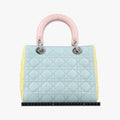 Lady Dior Pink×Blue×Yellow lambskin 05-MA-0113レディディオール ピンク×ブルー×イエロー ラムスキン 05-MA-0113