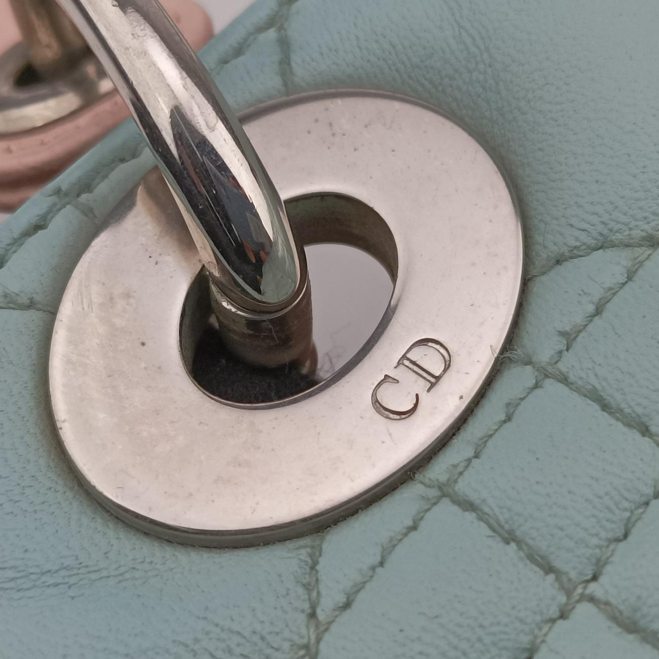 Lady Dior Pink×Blue×Yellow lambskin 05-MA-0113レディディオール ピンク×ブルー×イエロー ラムスキン 05-MA-0113