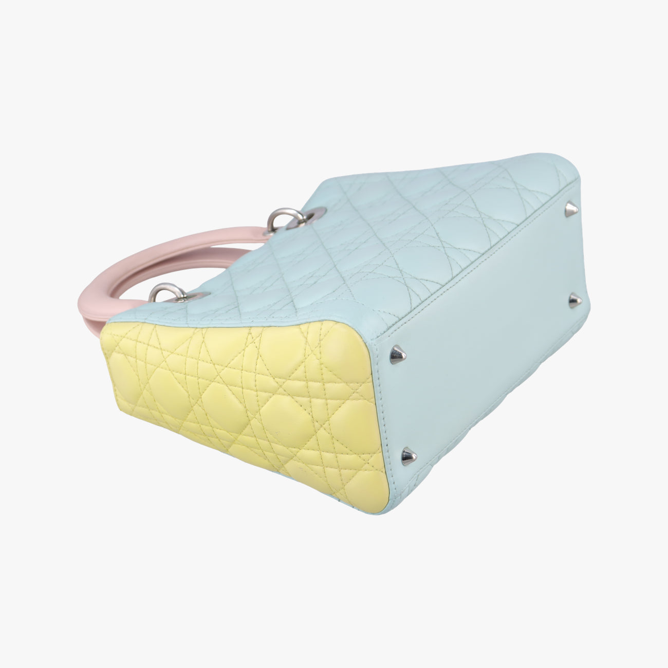 Lady Dior Pink×Blue×Yellow lambskin 05-MA-0113レディディオール ピンク×ブルー×イエロー ラムスキン 05-MA-0113