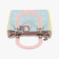 Lady Dior Pink×Blue×Yellow lambskin 05-MA-0113レディディオール ピンク×ブルー×イエロー ラムスキン 05-MA-0113