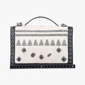 Embroidered Sound Black x White x Gray SAFFIANO Leather 110刺繍 サウンド ブラック×ホワイト×グレー サフィアーノレザー 110