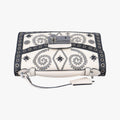 Embroidered Sound Black x White x Gray SAFFIANO Leather 110刺繍 サウンド ブラック×ホワイト×グレー サフィアーノレザー 110