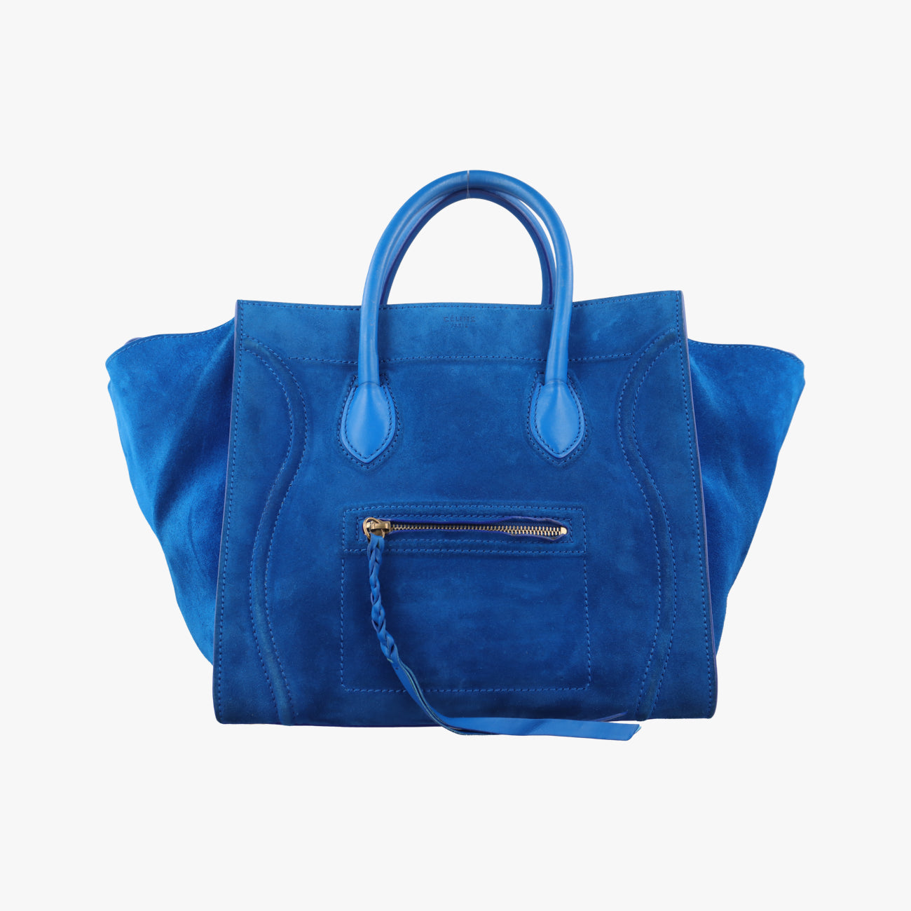 Luggage Small Square Phantom Blue suede W-CU-0172ラゲージスモールスクエアファントム ブルー スエード W-CU-0172