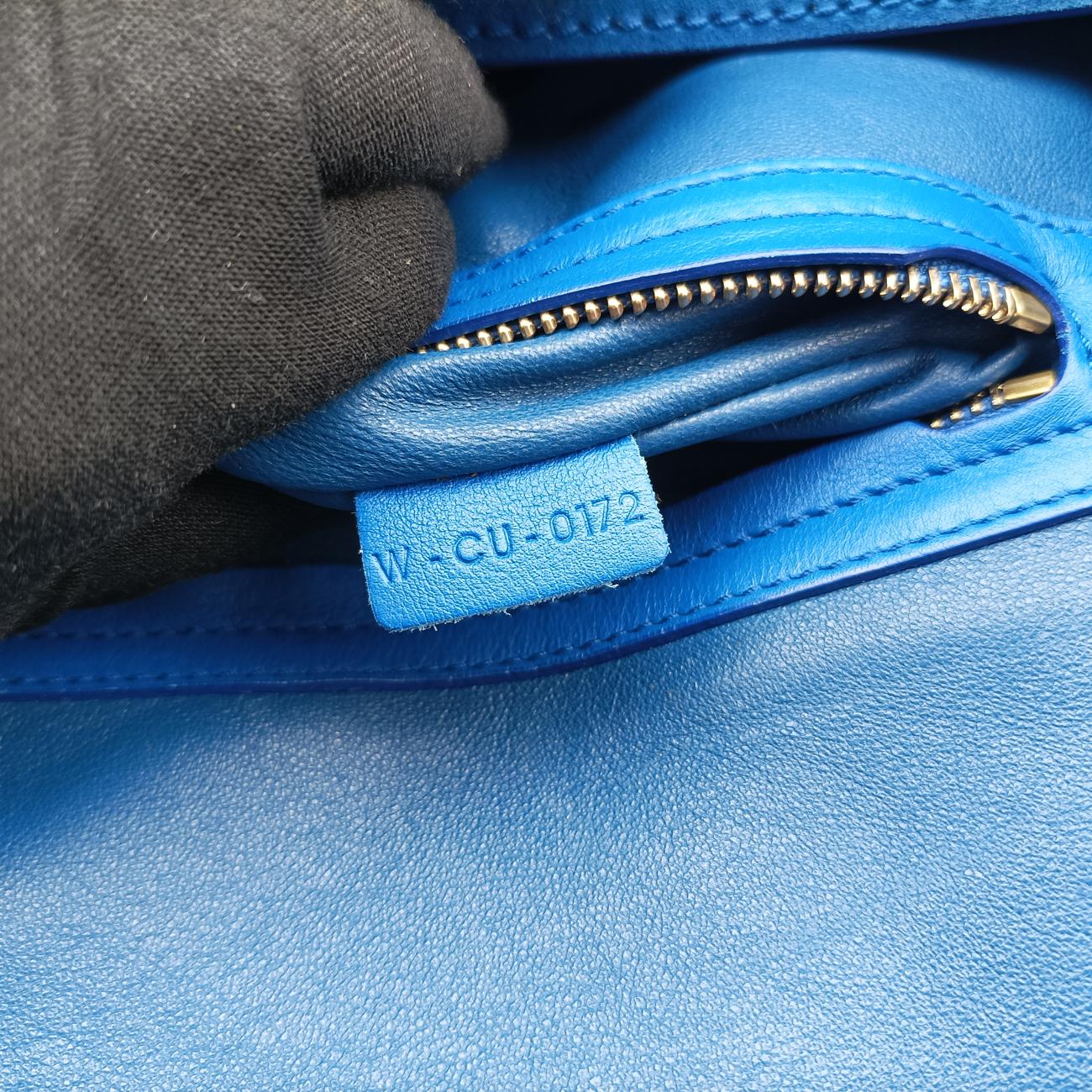 Luggage Small Square Phantom Blue suede W-CU-0172ラゲージスモールスクエアファントム ブルー スエード W-CU-0172