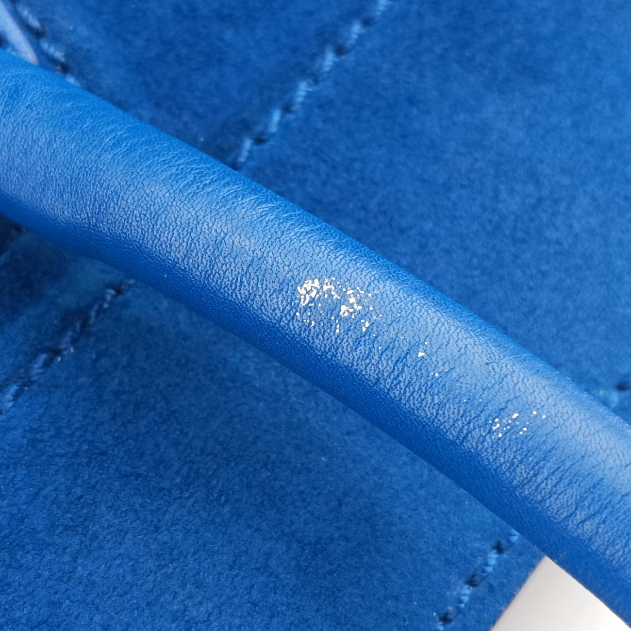 Luggage Small Square Phantom Blue suede W-CU-0172ラゲージスモールスクエアファントム ブルー スエード W-CU-0172