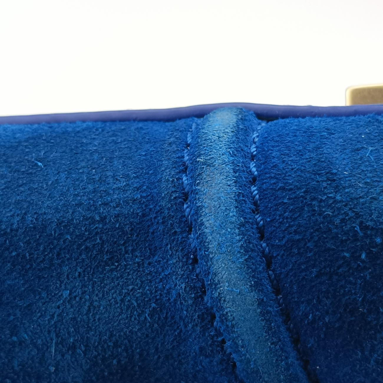 Luggage Small Square Phantom Blue suede W-CU-0172ラゲージスモールスクエアファントム ブルー スエード W-CU-0172