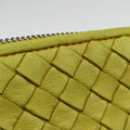 NODINI Intrecciato Yellow lambskin B03159015Tノディーニ イントレチャート イエロー ラムスキン B03159015T