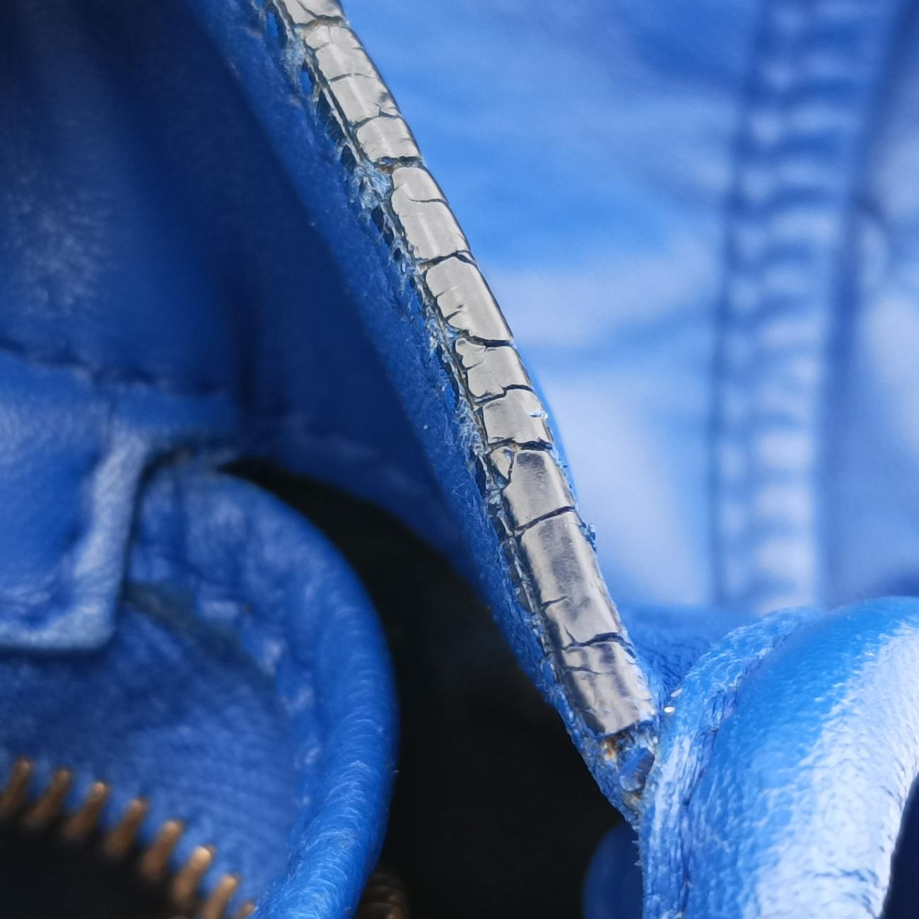 Electric Perforated Motorcycle City Blue lambskin 115748.4385 J.535269エレクトリックペルフォレートモーターサイクルシティ ブルー ラムスキン 115748.4385 J.535269