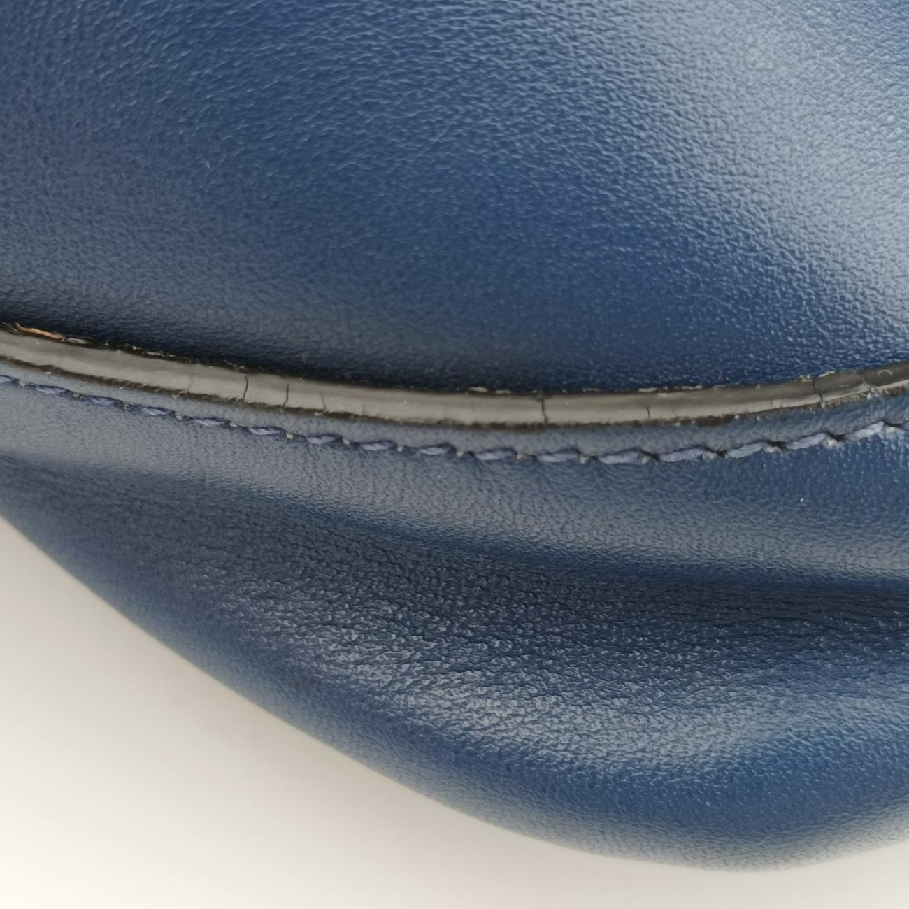 Tassel Drawstring Bucket Blue leather BR5069 7/Gタッセル ドローストリング バケツ ブルー レザー BR5069 7/G