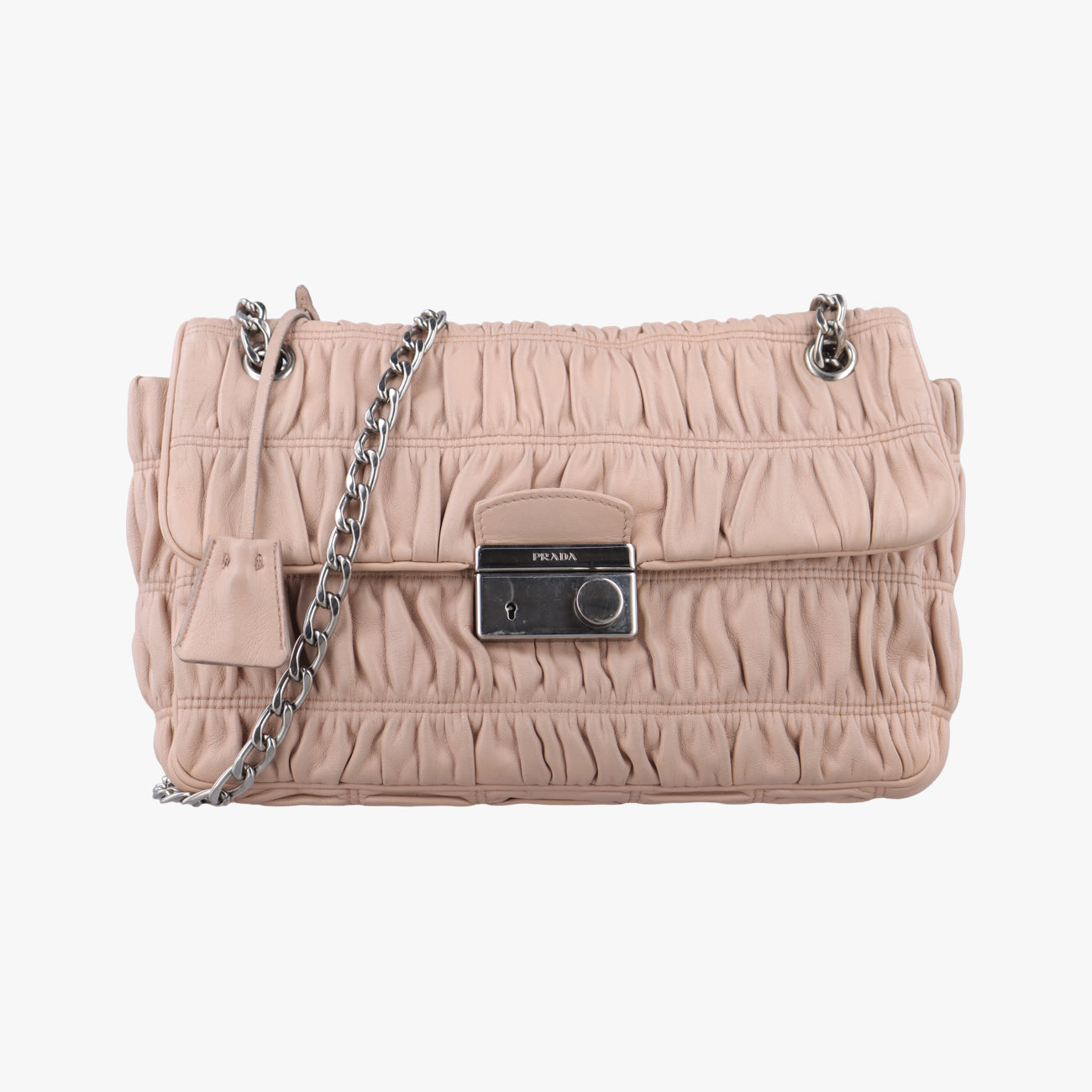 Gaufre Logo FlapPinkNappa LeatherBT09397/Qギャザーピンクナッパレザー BT09397/Q