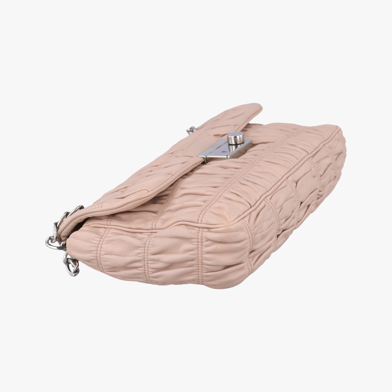 Gaufre Logo FlapPinkNappa LeatherBT09397/Qギャザーピンクナッパレザー BT09397/Q