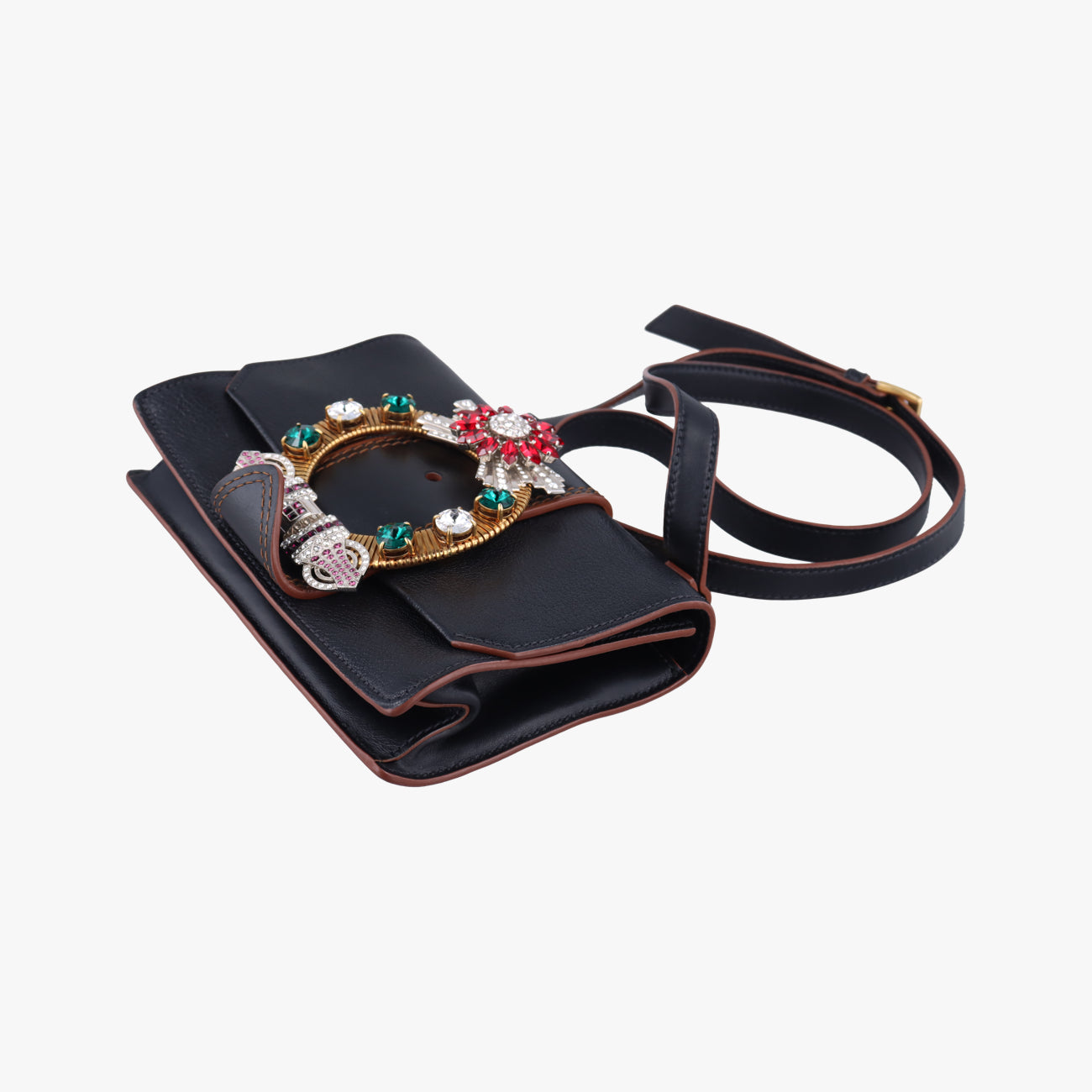 Miu Lady Black Leather 235ミュウレディ ブラック レザー 235