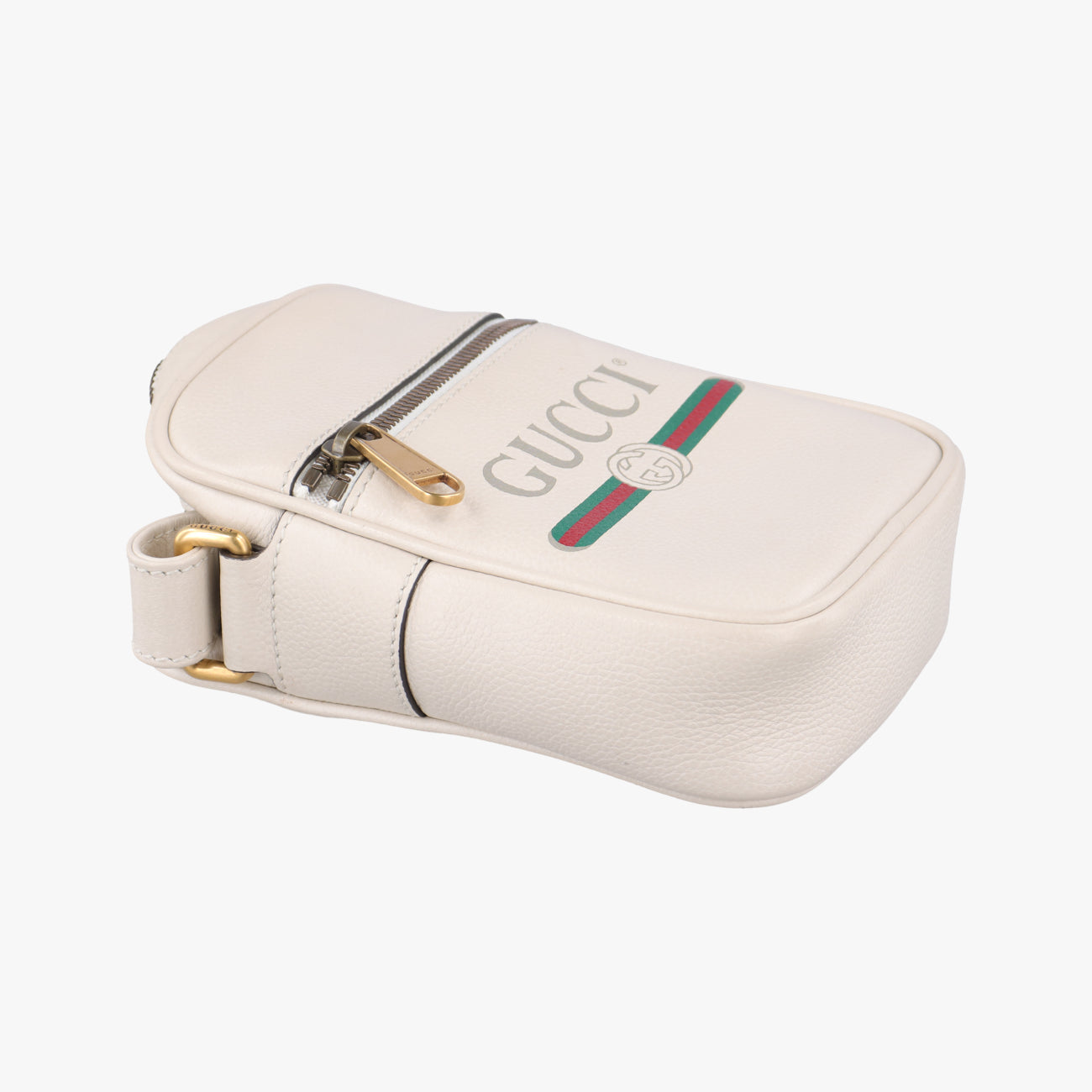 Print Messenger White Leather A028973505プリントメッセンジャー ホワイト レザー 574803 A028973505