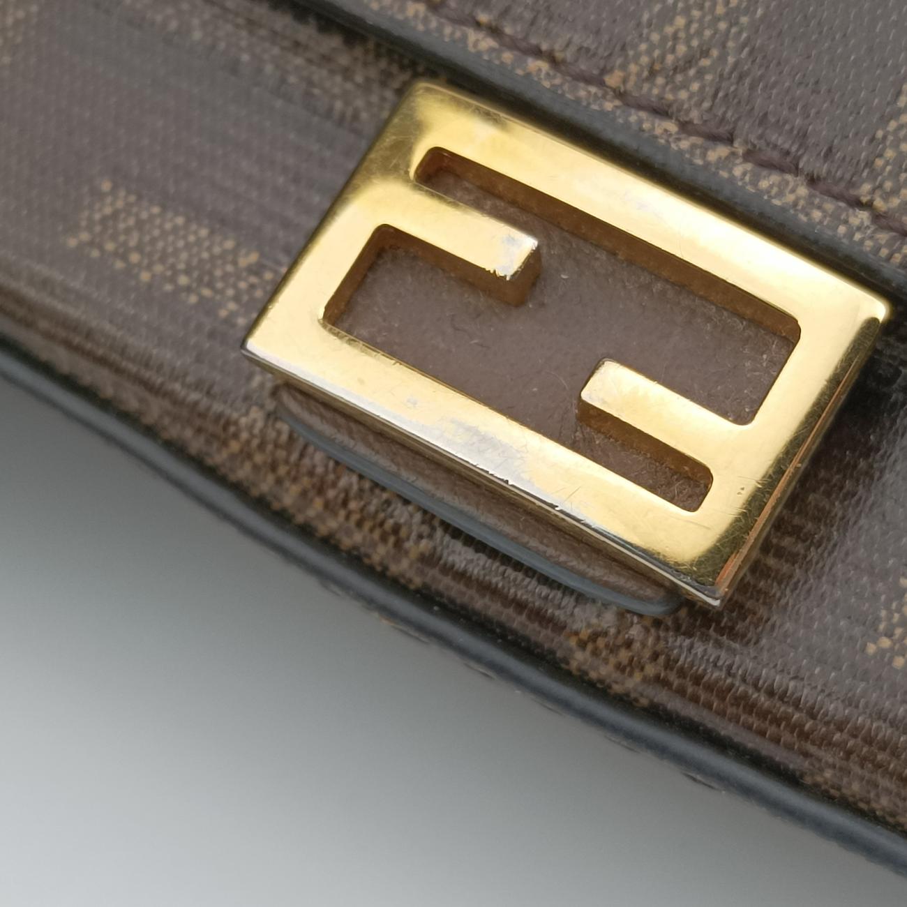 Nano Baguette Charm Brown PVC coated canvas 7AR844 7AR844-A9YH-208-0189ナノ バゲット チャーム ブラウン PVCコーティングキャンバス 7AR844 7AR844-A9YH-208-0189