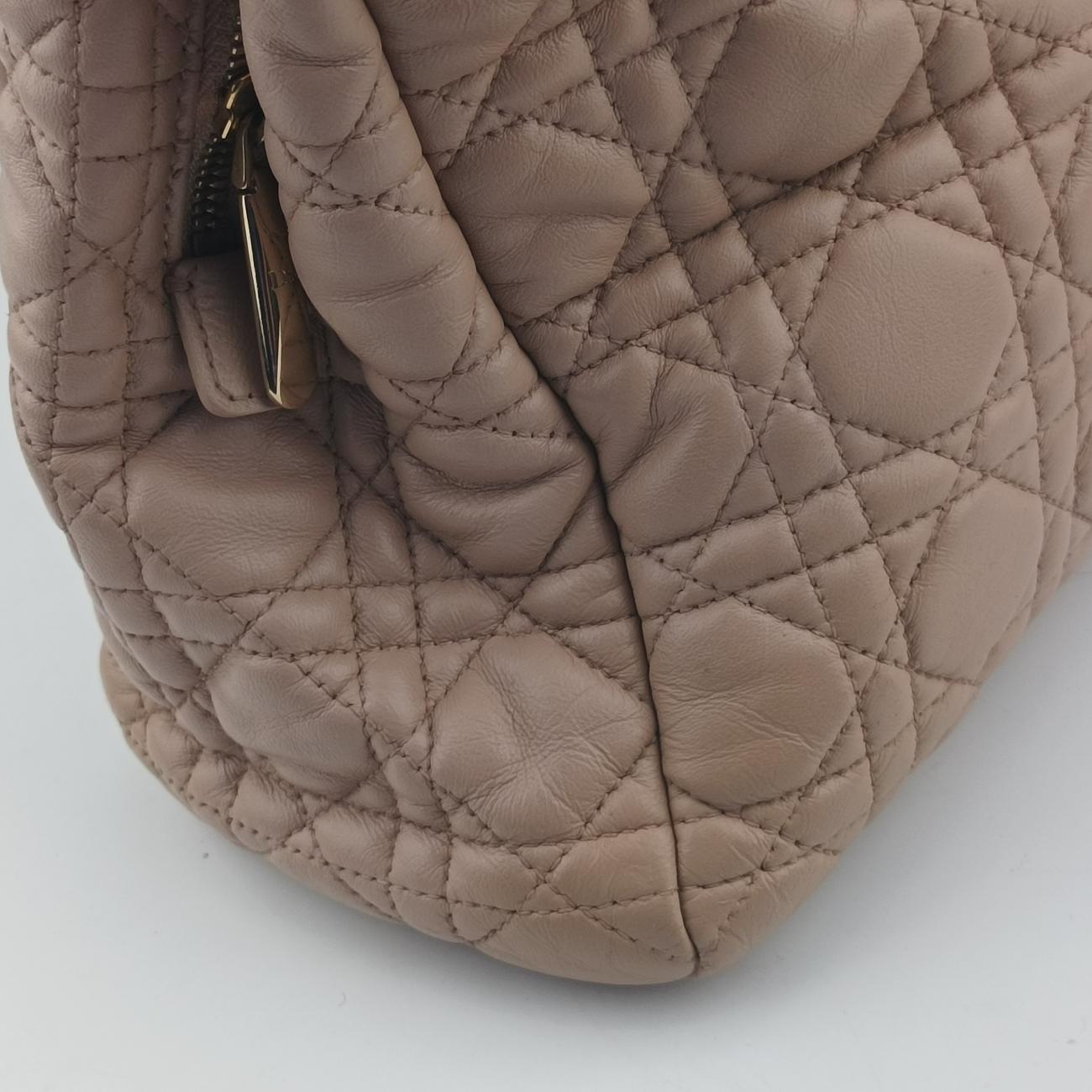 Cannage Dior Soft ShoppingBeigelambskin17-BO-0164カナージュ ディオール ソフト ショッピングベージュラムスキン17-BO-0164