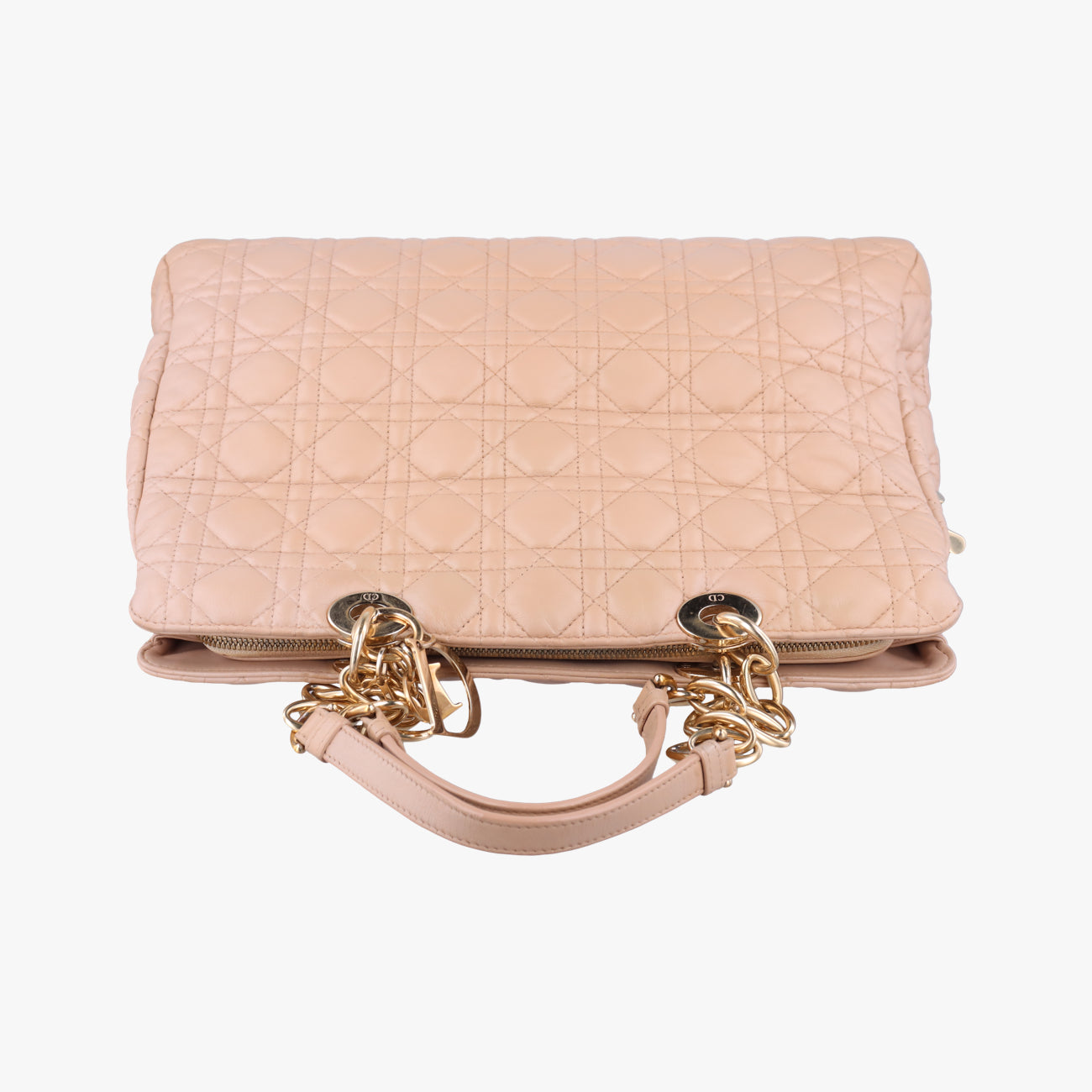 Cannage Dior Soft ShoppingBeigelambskin17-BO-0164カナージュ ディオール ソフト ショッピングベージュラムスキン17-BO-0164