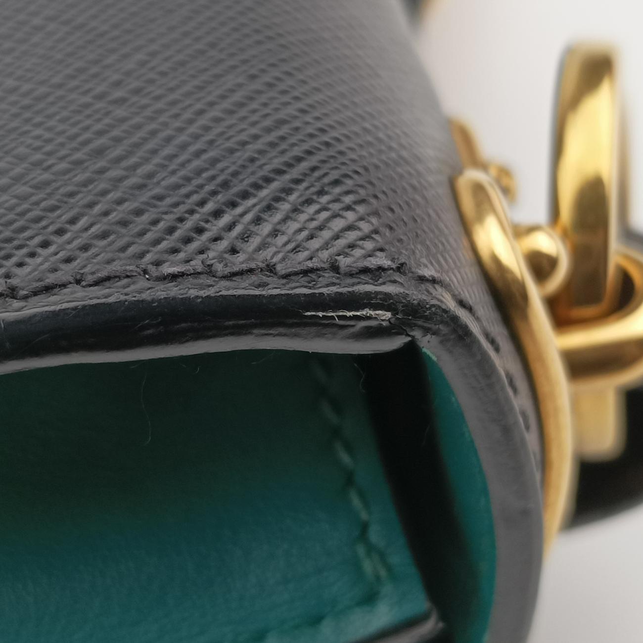 Cahier Green×black Leather 1BD045 25カイエ グリーン×ブラック レザー 1BD045 25