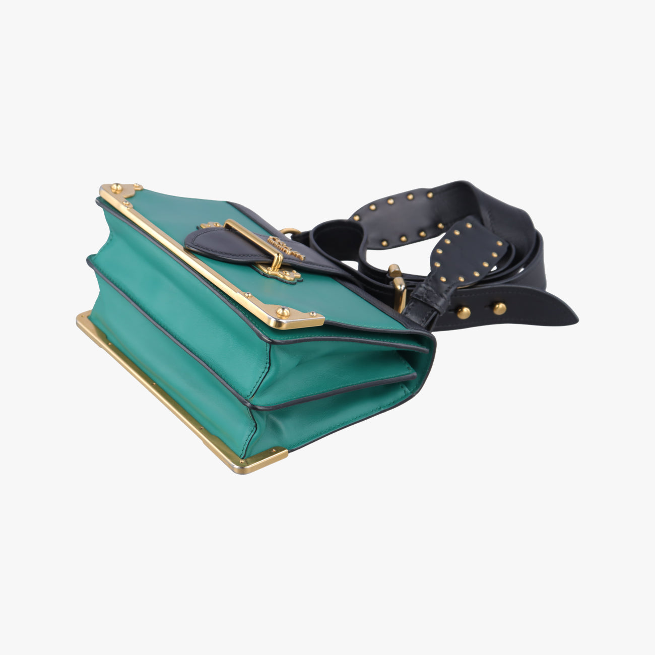 Cahier Green×black Leather 1BD045 25カイエ グリーン×ブラック レザー 1BD045 25