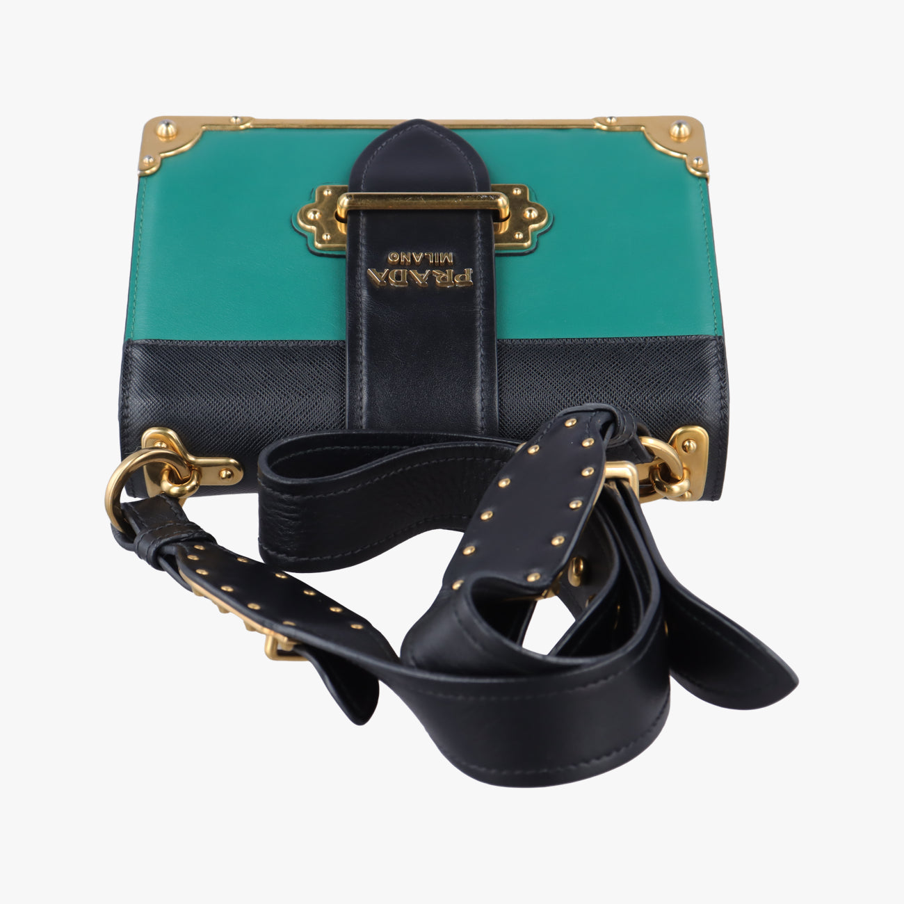 Cahier Green×black Leather 1BD045 25カイエ グリーン×ブラック レザー 1BD045 25