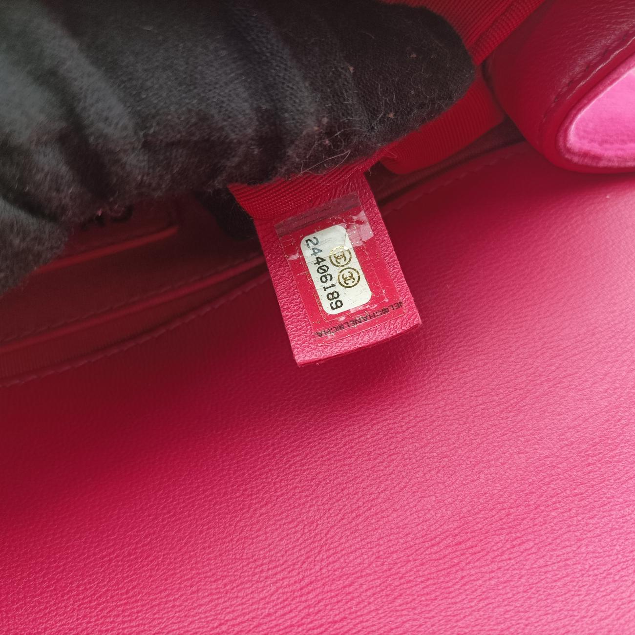 BOY CHANEL Pink×Black スエード A67086 24406189ボーイシャネル ピンク×ブラック スエード A67086 24406189