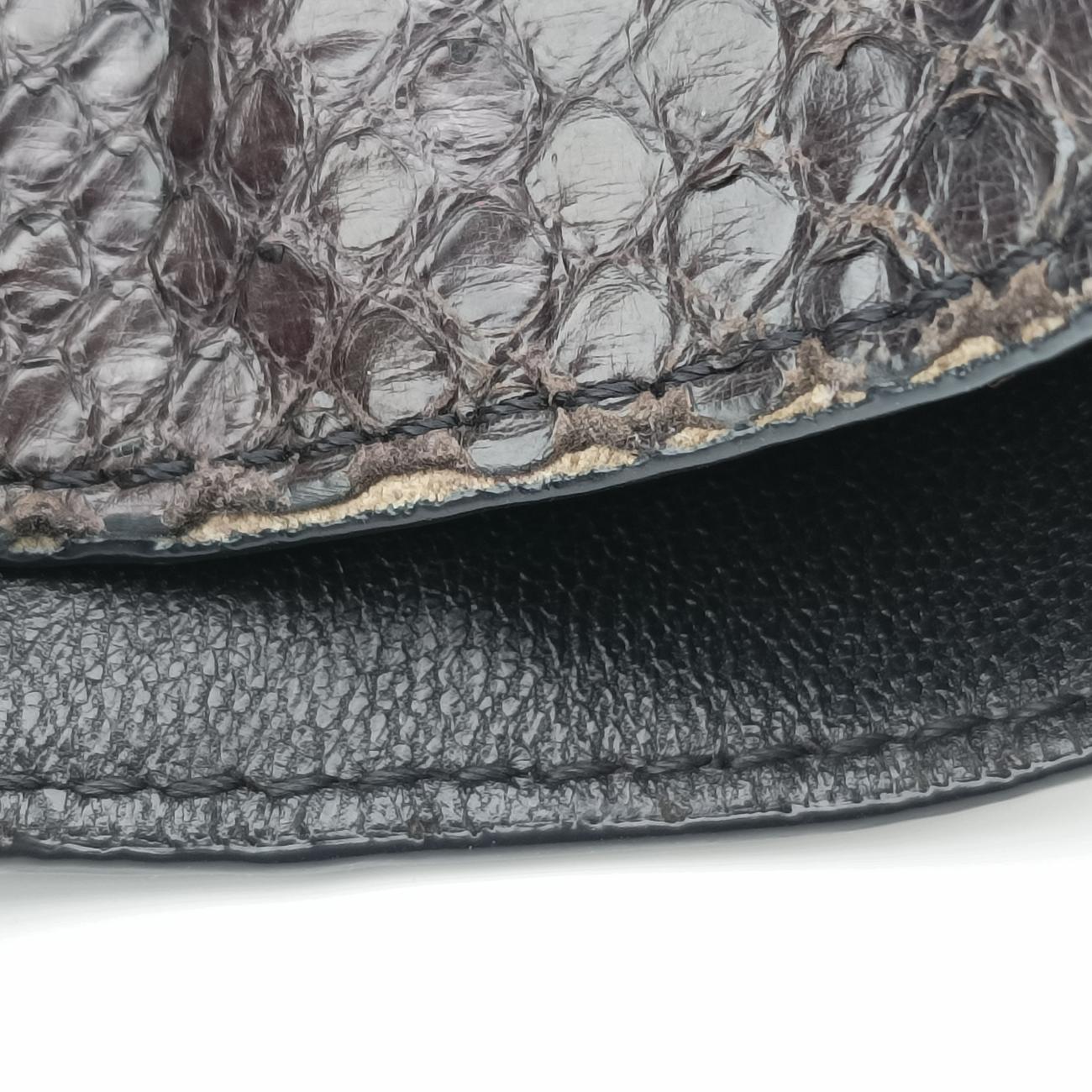 Luggage Mini Shopper Brown×Multicolour Leather×Snakeskin W-GA-0173ラゲージミニショッパー ブラウン×マルチカラー レザー×ヘビ革 W-GA-0173