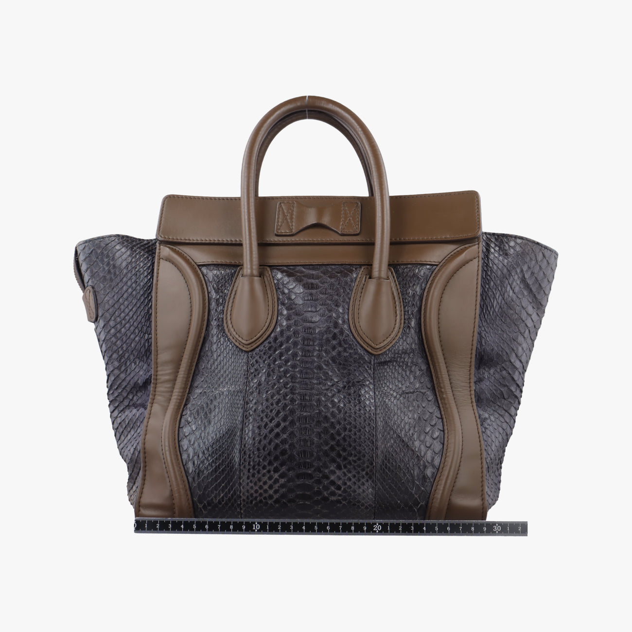 Luggage Mini Shopper Brown×Multicolour Leather×Snakeskin W-GA-0173ラゲージミニショッパー ブラウン×マルチカラー レザー×ヘビ革 W-GA-0173