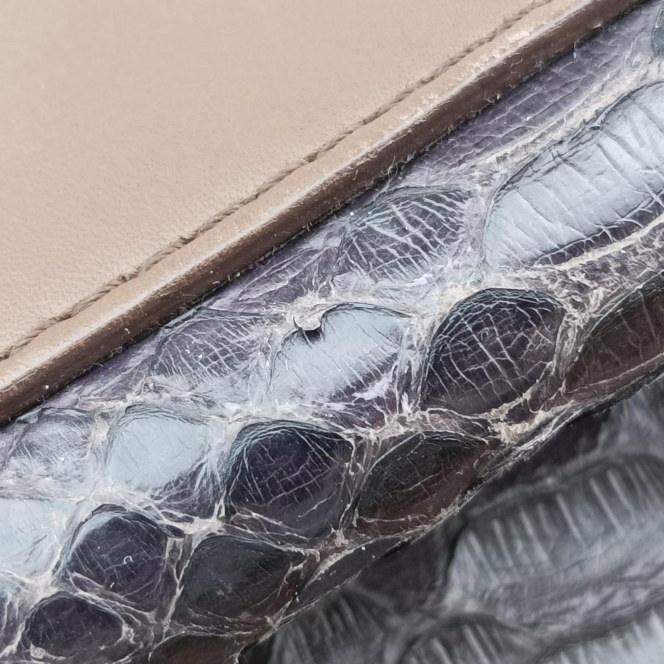 Luggage Mini Shopper Brown×Multicolour Leather×Snakeskin W-GA-0173ラゲージミニショッパー ブラウン×マルチカラー レザー×ヘビ革 W-GA-0173