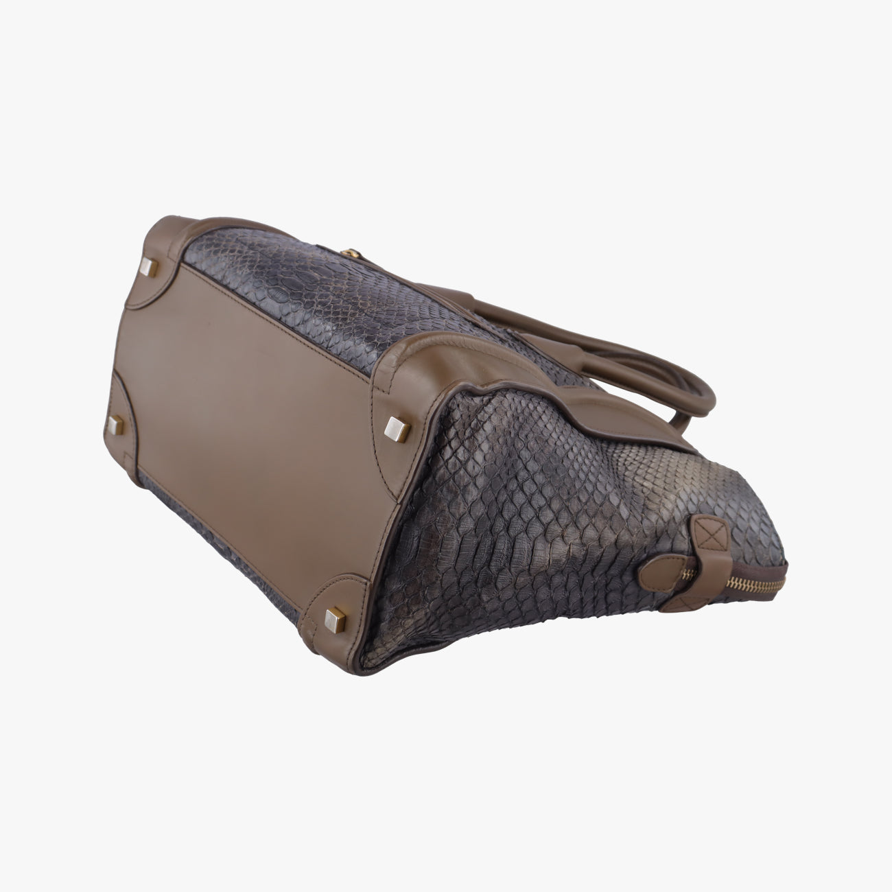 Luggage Mini Shopper Brown×Multicolour Leather×Snakeskin W-GA-0173ラゲージミニショッパー ブラウン×マルチカラー レザー×ヘビ革 W-GA-0173