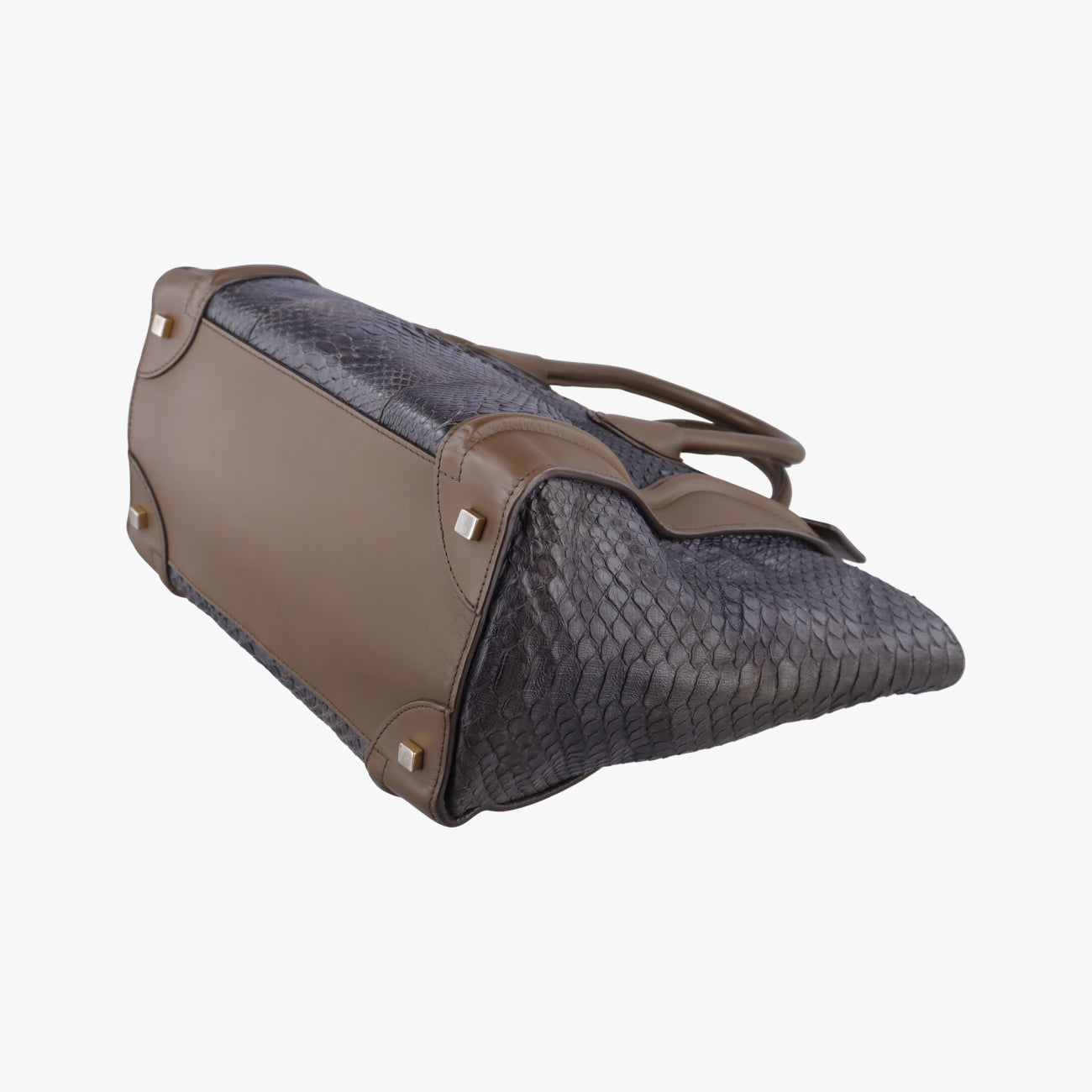 Luggage Mini Shopper Brown×Multicolour Leather×Snakeskin W-GA-0173ラゲージミニショッパー ブラウン×マルチカラー レザー×ヘビ革 W-GA-0173