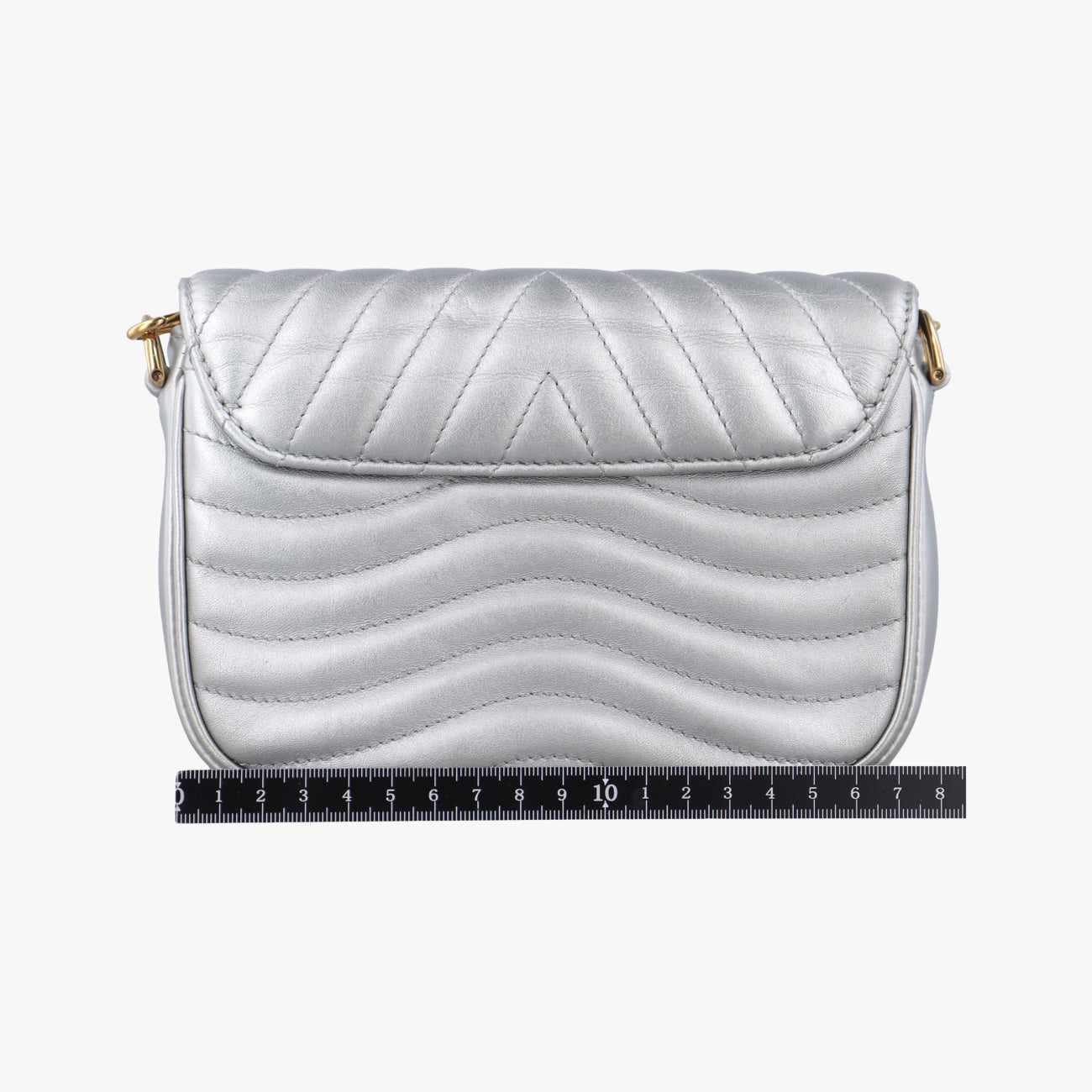 New Wave Multi Pochette Silver Leather M57864 ICチップニューウェーブ ミュルティ ポシェット シルバー レザー M57864 ICチップ
