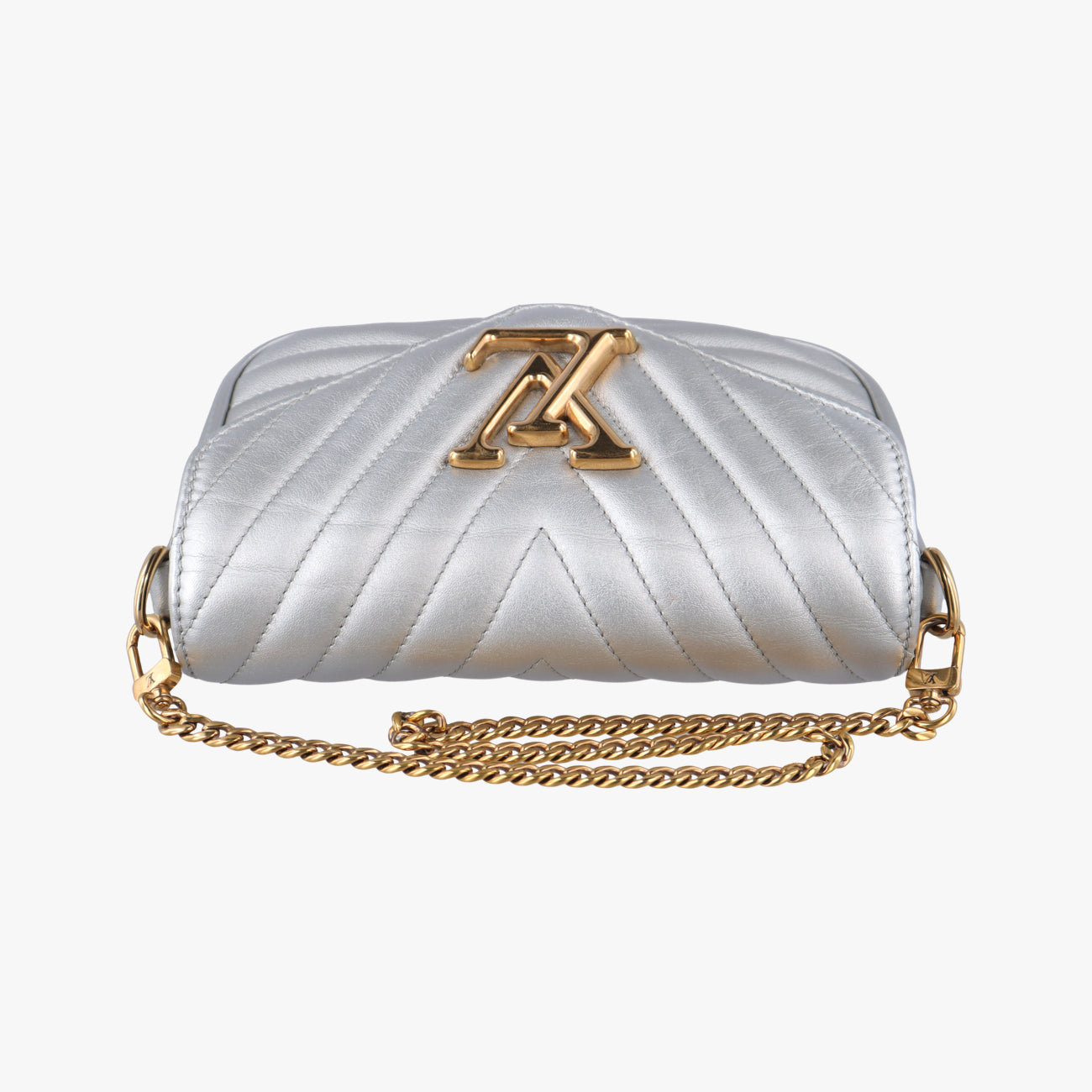 New Wave Multi Pochette Silver Leather M57864 ICチップニューウェーブ ミュルティ ポシェット シルバー レザー M57864 ICチップ