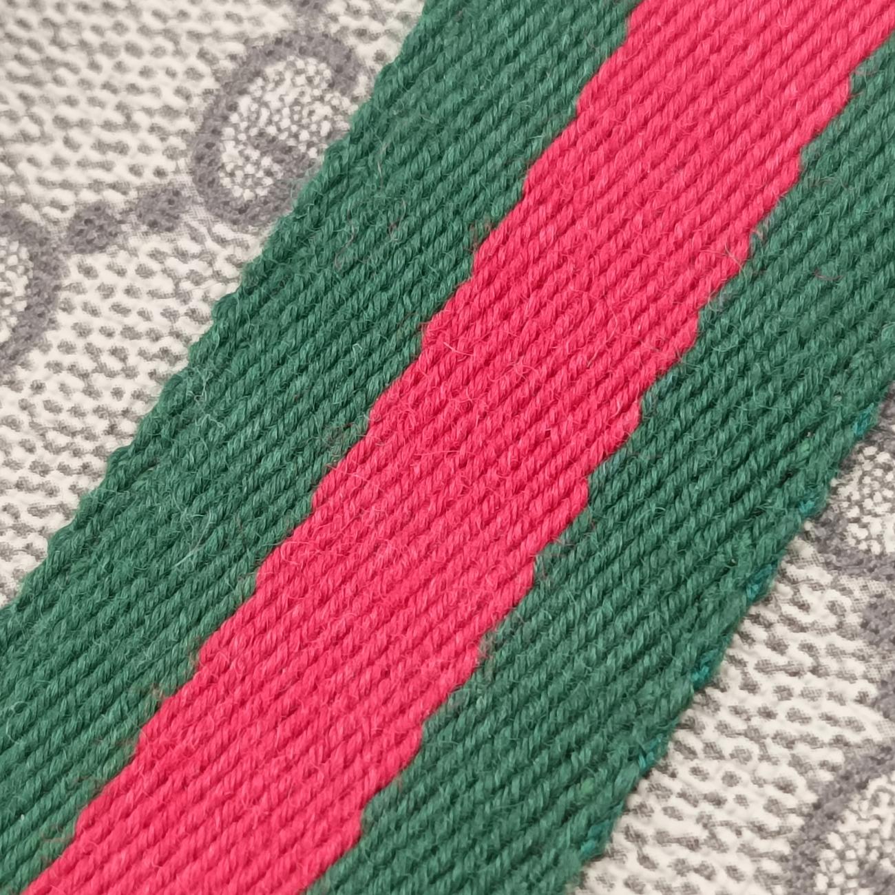 Ophidia brown×red×green PVC coated canvas x leather 517076 F026464730オフィディア ブラウン×レッド×グリーン PVCコーティングキャンバス×レザー 517076 F026464730