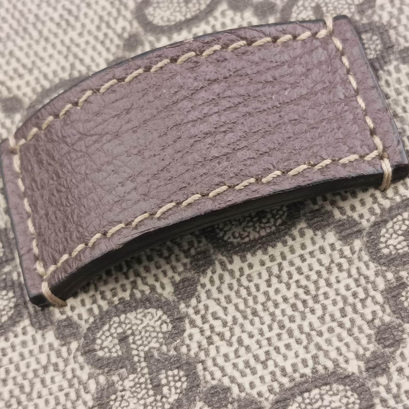 Ophidia brown×red×green PVC coated canvas x leather 517076 F026464730オフィディア ブラウン×レッド×グリーン PVCコーティングキャンバス×レザー 517076 F026464730