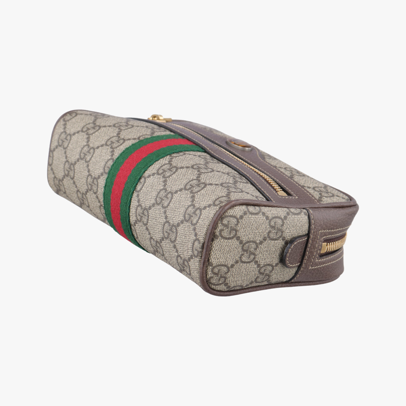 Ophidia brown×red×green PVC coated canvas x leather 517076 F026464730オフィディア ブラウン×レッド×グリーン PVCコーティングキャンバス×レザー 517076 F026464730