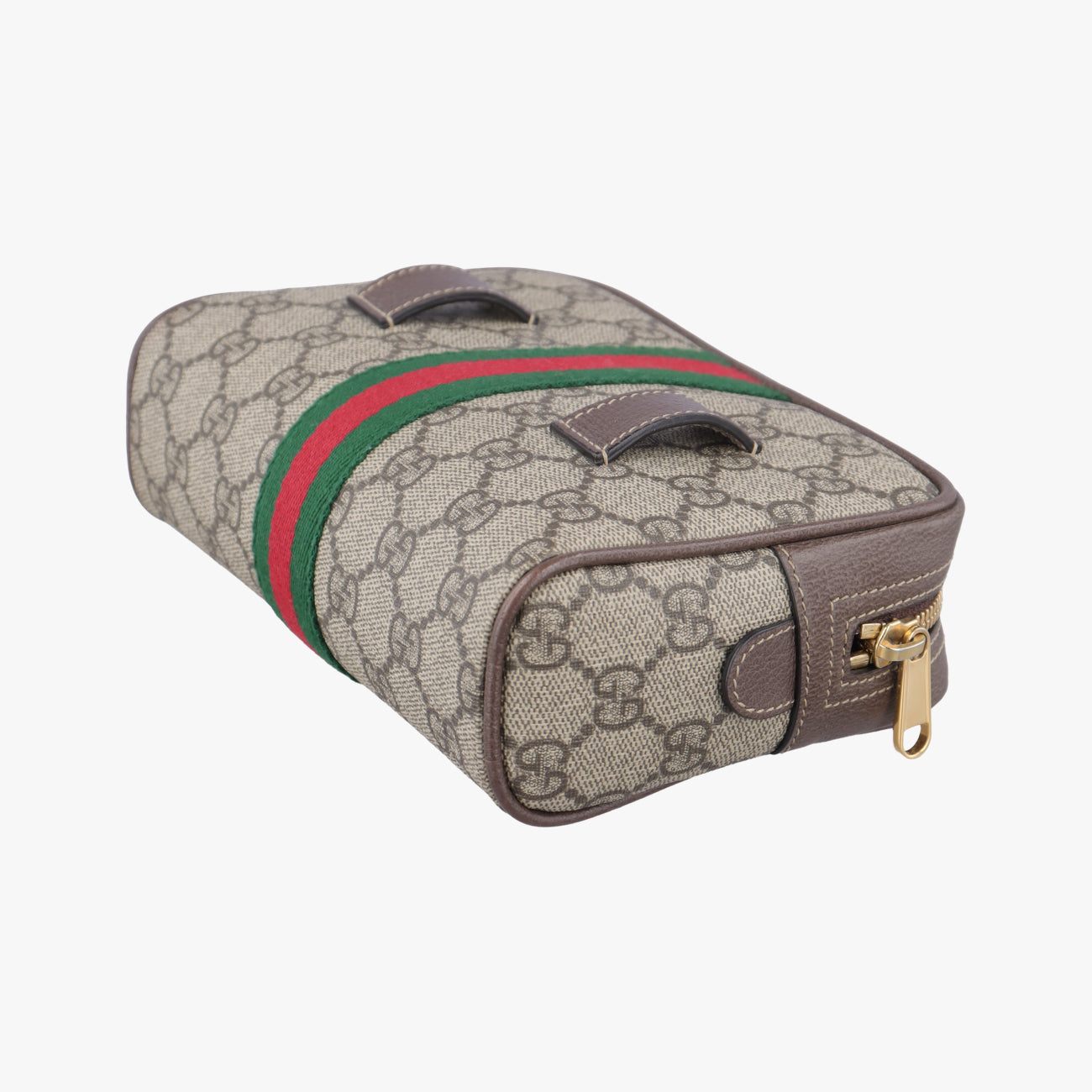 Ophidia brown×red×green PVC coated canvas x leather 517076 F026464730オフィディア ブラウン×レッド×グリーン PVCコーティングキャンバス×レザー 517076 F026464730