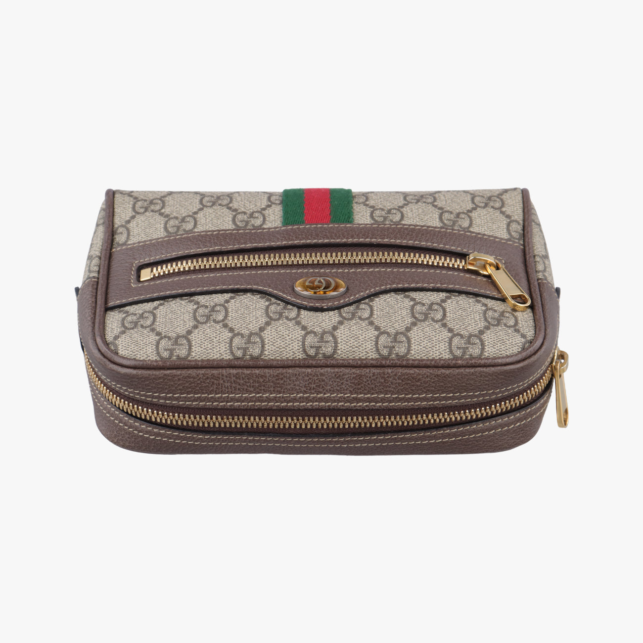Ophidia brown×red×green PVC coated canvas x leather 517076 F026464730オフィディア ブラウン×レッド×グリーン PVCコーティングキャンバス×レザー 517076 F026464730
