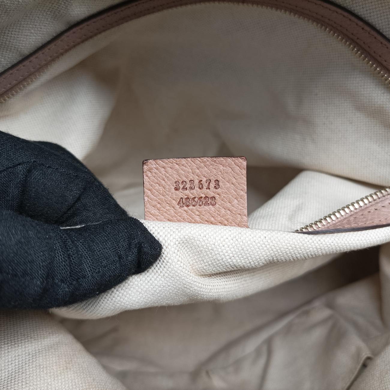 Guccissima Bree Beige×pink canvas x leather 323673 G015737322グッチシマ ブリー ベージュ×ピンク キャンバス×レザー 323673 G015737322