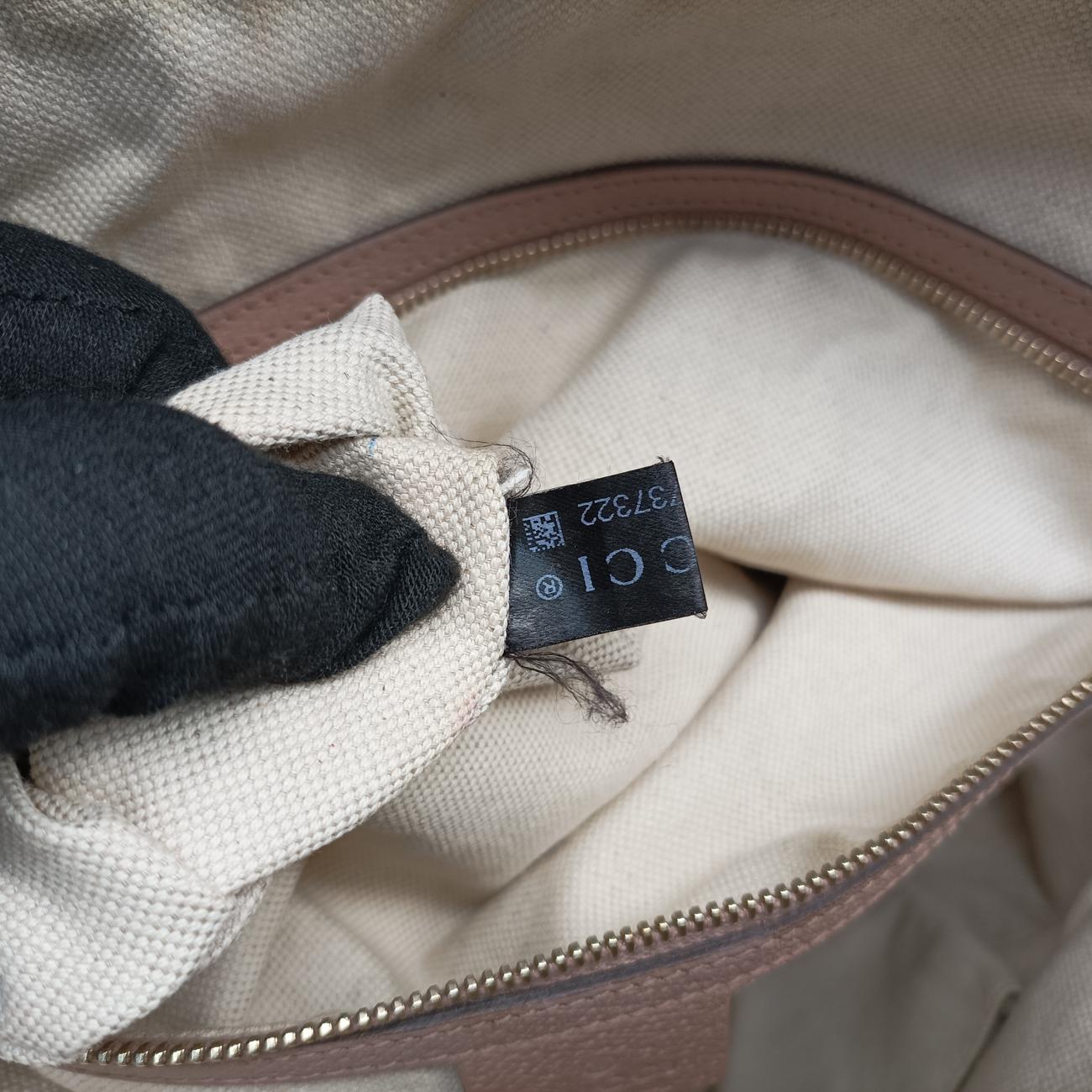 Guccissima Bree Beige×pink canvas x leather 323673 G015737322グッチシマ ブリー ベージュ×ピンク キャンバス×レザー 323673 G015737322