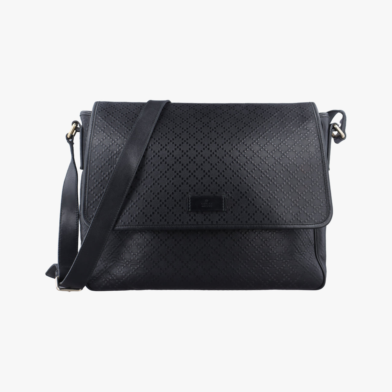 Guccissima Messenger Black Leather 223665 G8620254グッチッシマ メッセンジャー ブラック レザー 223665 G8620254