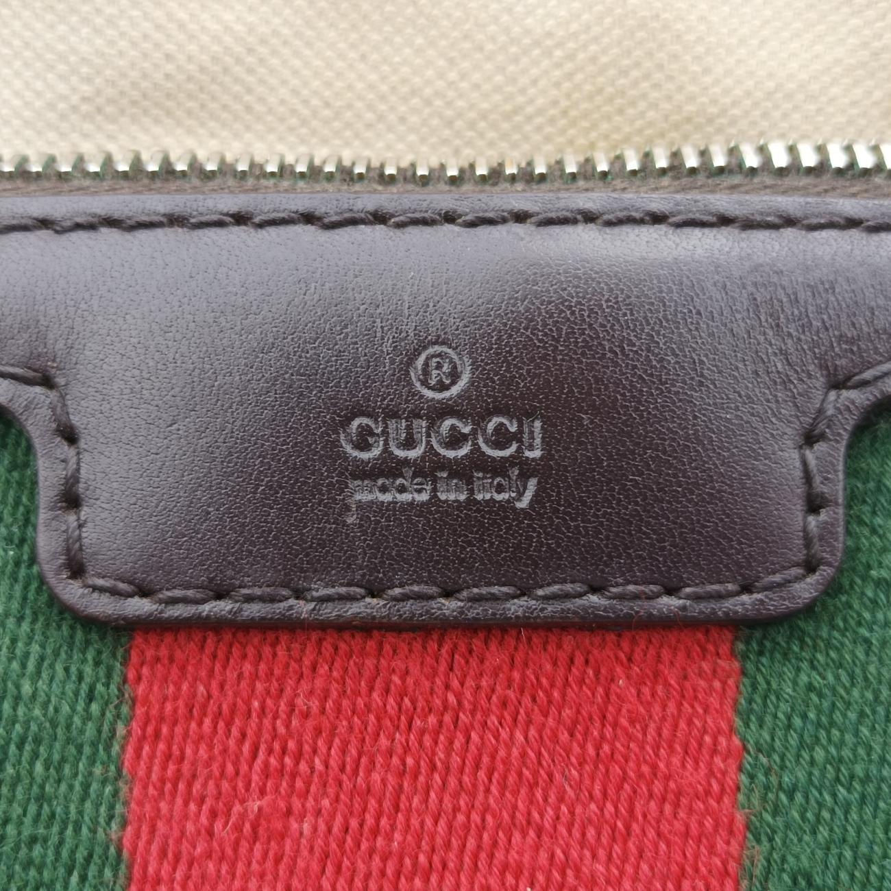 Sherry Line Brown x Beige x Red x Green canvas x leather 247205 G7552633シェリーライン ブラウン×ベージュ×レッド×グリーン キャンバス×レザー 247205 G7552633