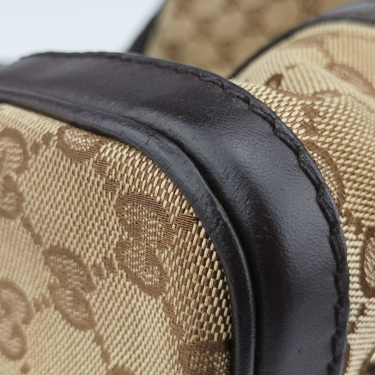 Sherry Line Brown x Beige x Red x Green canvas x leather 247205 G7552633シェリーライン ブラウン×ベージュ×レッド×グリーン キャンバス×レザー 247205 G7552633