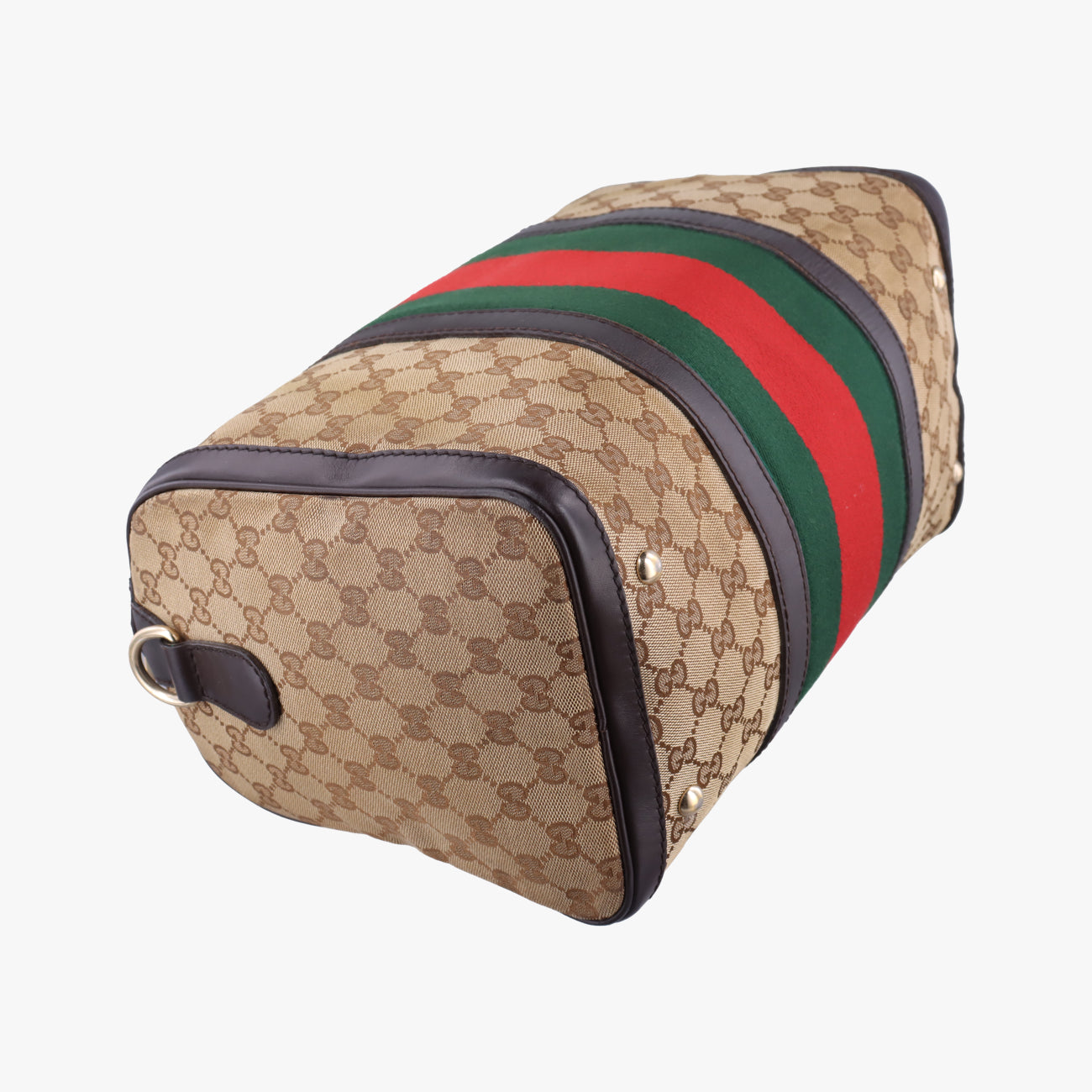 Sherry Line Brown x Beige x Red x Green canvas x leather 247205 G7552633シェリーライン ブラウン×ベージュ×レッド×グリーン キャンバス×レザー 247205 G7552633