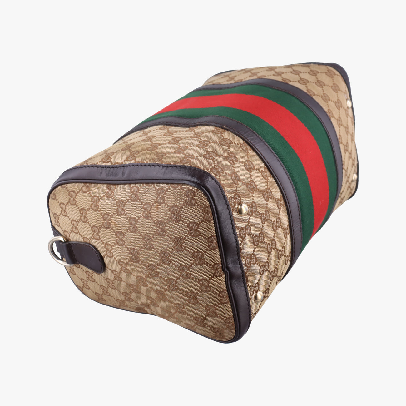 Sherry Line Brown x Beige x Red x Green canvas x leather 247205 G7552633シェリーライン ブラウン×ベージュ×レッド×グリーン キャンバス×レザー 247205 G7552633