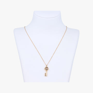 Oval Key Pendant Golden AU750 オーバルキー ペンダント ゴールド AU750 