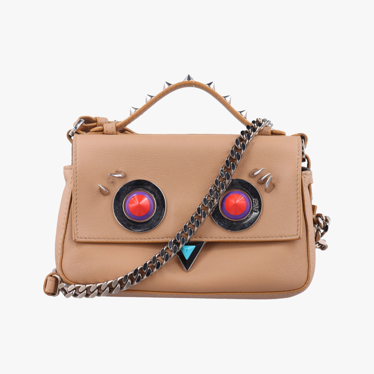 Micro Monster Double Baguette Beige Leather 8M0371 8M0371-SL-2-178-10429マイクロモンスター ダブルバゲット ベージュ レザー 8M0371 8M0371-SL-2-178-10429