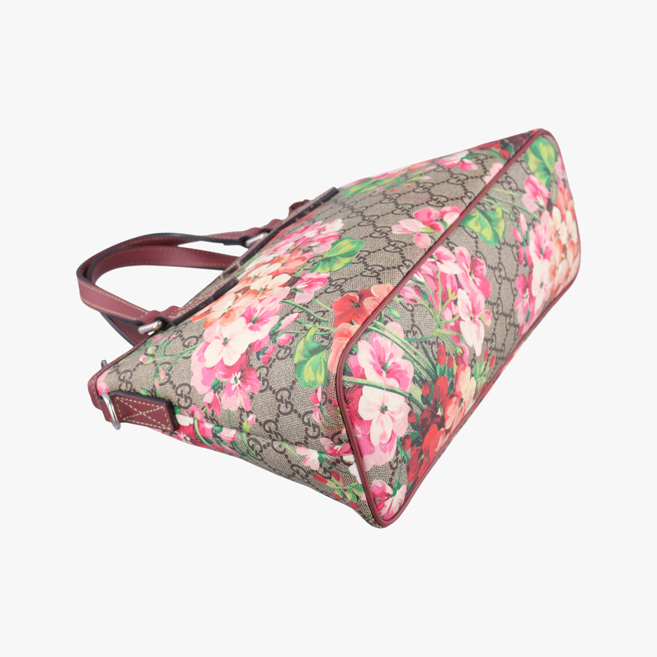 GG Blooms beige×Multicolour PVC coated canvas x leather 429019 E020111527GGブルームス ベージュ×マルチカラー PVCコーティングキャンバス×レザー 429019 E020111527