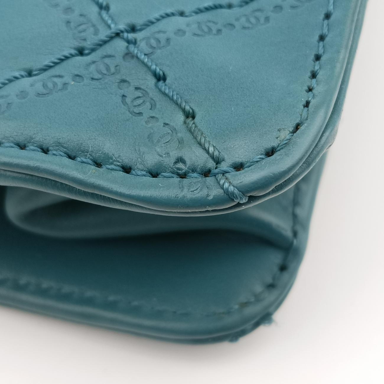 2.55 Matelasse Blue Leather A66985 160703882.55 マトラッセ ブルー レザー A66985 16070388