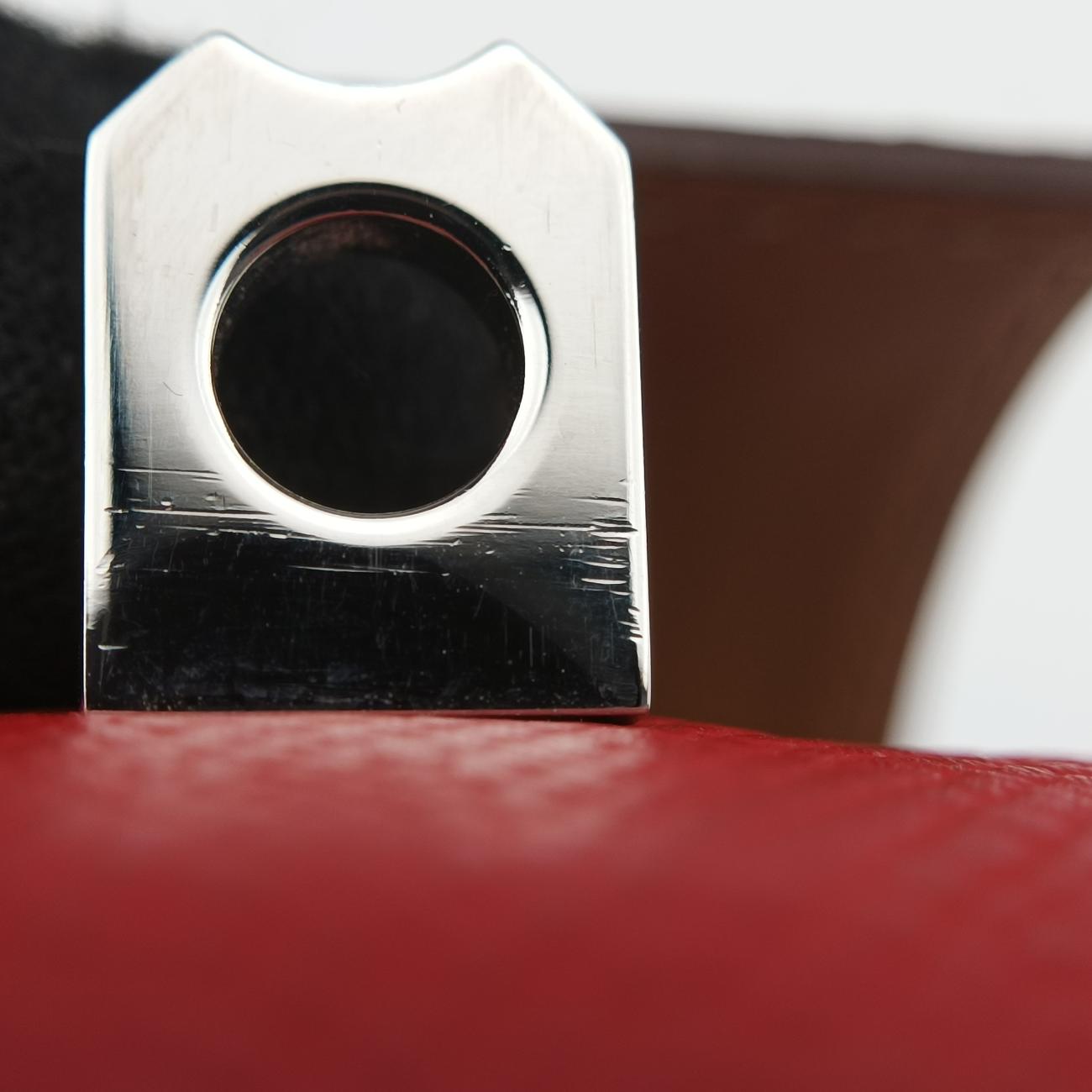 Collier de chien Red×silver Leather×GP S □RSIコリエ ド シアン レッド×シルバー レザー×GP S □RSI