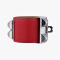 Collier de chien Red×silver Leather×GP S □RSIコリエ ド シアン レッド×シルバー レザー×GP S □RSI